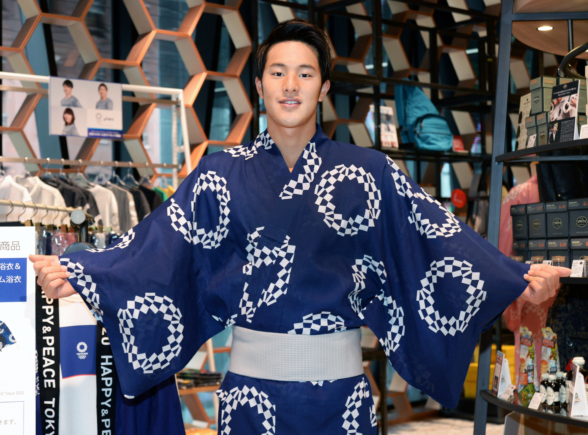 浴衣姿の瀬戸大也選手、2020年大会への決意を表明